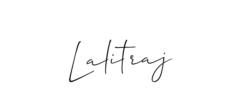 Use a signature maker to create a handwritten signature online. With this signature software, you can design (Allison_Script) your own signature for name Lalitraj. Lalitraj signature style 2 images and pictures png