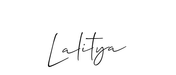 Also You can easily find your signature by using the search form. We will create Lalitya name handwritten signature images for you free of cost using Allison_Script sign style. Lalitya signature style 2 images and pictures png