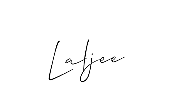 if you are searching for the best signature style for your name Laljee. so please give up your signature search. here we have designed multiple signature styles  using Allison_Script. Laljee signature style 2 images and pictures png