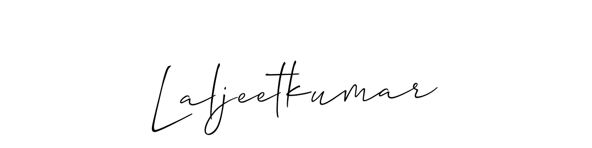 How to make Laljeetkumar signature? Allison_Script is a professional autograph style. Create handwritten signature for Laljeetkumar name. Laljeetkumar signature style 2 images and pictures png
