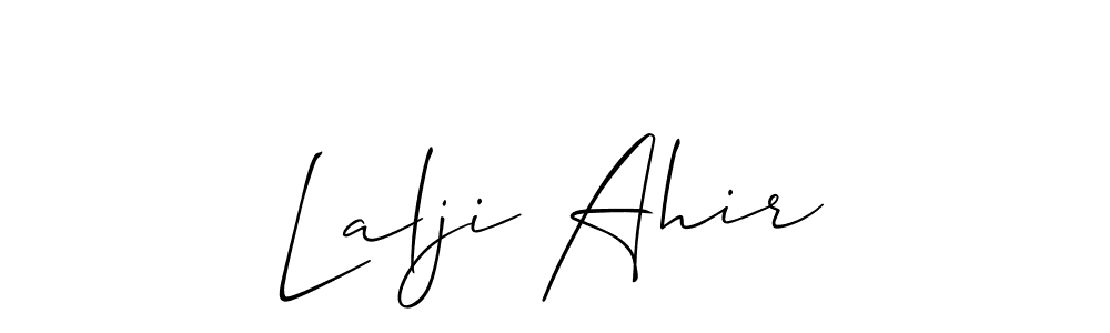 Also we have Lalji Ahir name is the best signature style. Create professional handwritten signature collection using Allison_Script autograph style. Lalji Ahir signature style 2 images and pictures png