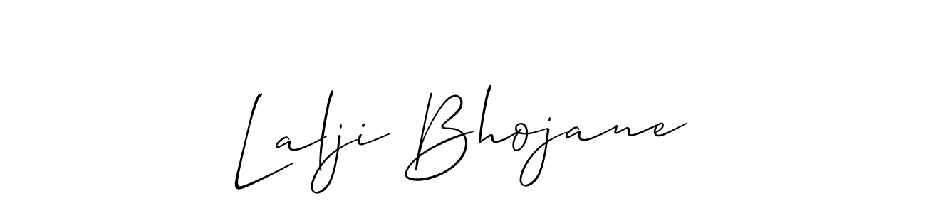 Make a short Lalji Bhojane signature style. Manage your documents anywhere anytime using Allison_Script. Create and add eSignatures, submit forms, share and send files easily. Lalji Bhojane signature style 2 images and pictures png