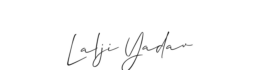 How to make Lalji Yadav name signature. Use Allison_Script style for creating short signs online. This is the latest handwritten sign. Lalji Yadav signature style 2 images and pictures png