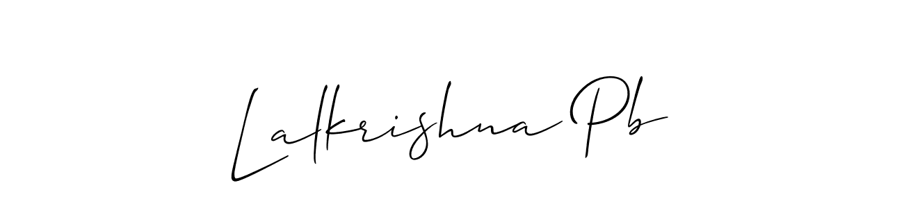Make a beautiful signature design for name Lalkrishna Pb. Use this online signature maker to create a handwritten signature for free. Lalkrishna Pb signature style 2 images and pictures png