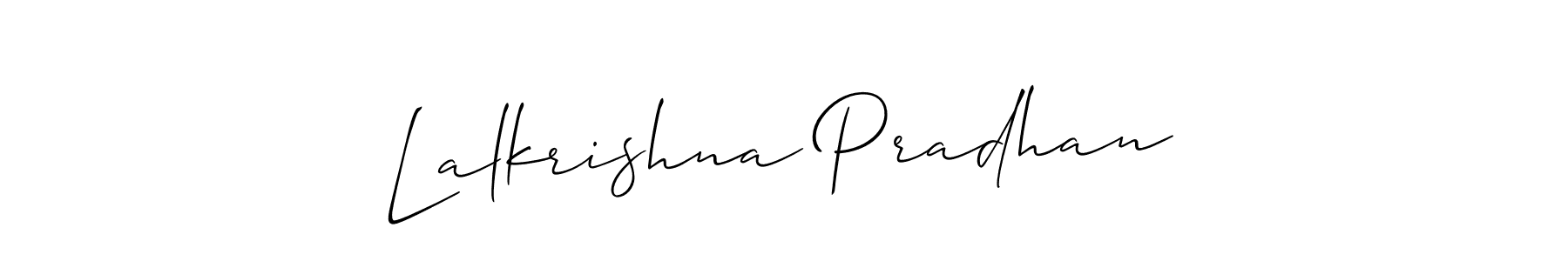 You can use this online signature creator to create a handwritten signature for the name Lalkrishna Pradhan. This is the best online autograph maker. Lalkrishna Pradhan signature style 2 images and pictures png