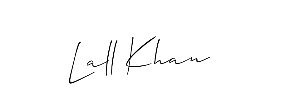 How to Draw Lall Khan signature style? Allison_Script is a latest design signature styles for name Lall Khan. Lall Khan signature style 2 images and pictures png