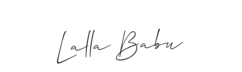 Also You can easily find your signature by using the search form. We will create Lalla Babu name handwritten signature images for you free of cost using Allison_Script sign style. Lalla Babu signature style 2 images and pictures png