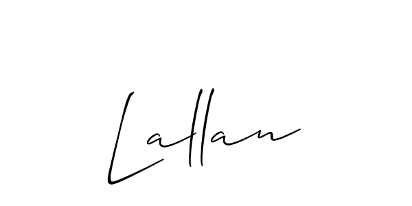 Lallan stylish signature style. Best Handwritten Sign (Allison_Script) for my name. Handwritten Signature Collection Ideas for my name Lallan. Lallan signature style 2 images and pictures png