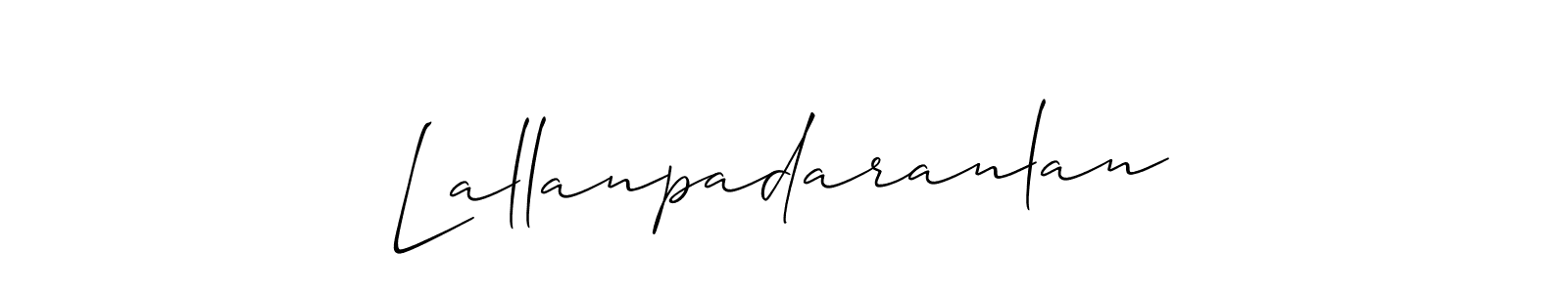 Use a signature maker to create a handwritten signature online. With this signature software, you can design (Allison_Script) your own signature for name Lallanpadaranlan. Lallanpadaranlan signature style 2 images and pictures png