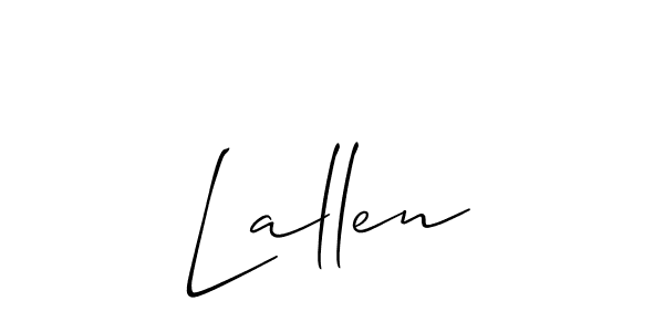 How to make Lallen name signature. Use Allison_Script style for creating short signs online. This is the latest handwritten sign. Lallen signature style 2 images and pictures png