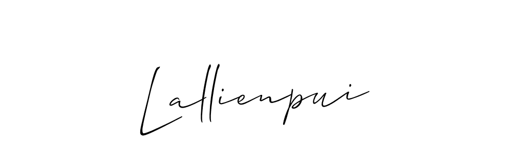 Allison_Script is a professional signature style that is perfect for those who want to add a touch of class to their signature. It is also a great choice for those who want to make their signature more unique. Get Lallienpui name to fancy signature for free. Lallienpui signature style 2 images and pictures png