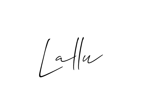 Design your own signature with our free online signature maker. With this signature software, you can create a handwritten (Allison_Script) signature for name Lallu. Lallu signature style 2 images and pictures png