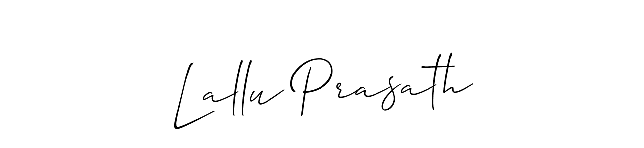 It looks lik you need a new signature style for name Lallu Prasath. Design unique handwritten (Allison_Script) signature with our free signature maker in just a few clicks. Lallu Prasath signature style 2 images and pictures png