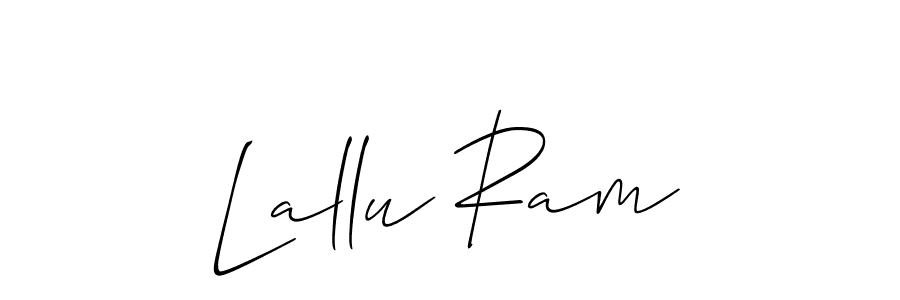 Make a beautiful signature design for name Lallu Ram. With this signature (Allison_Script) style, you can create a handwritten signature for free. Lallu Ram signature style 2 images and pictures png