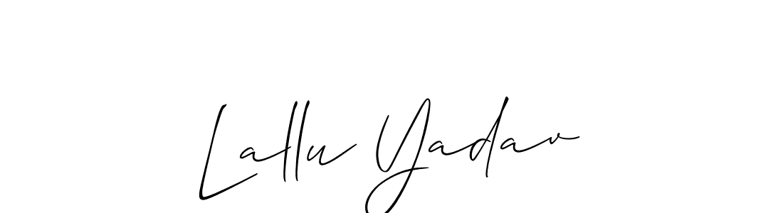 Lallu Yadav stylish signature style. Best Handwritten Sign (Allison_Script) for my name. Handwritten Signature Collection Ideas for my name Lallu Yadav. Lallu Yadav signature style 2 images and pictures png