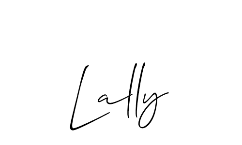 You should practise on your own different ways (Allison_Script) to write your name (Lally) in signature. don't let someone else do it for you. Lally signature style 2 images and pictures png