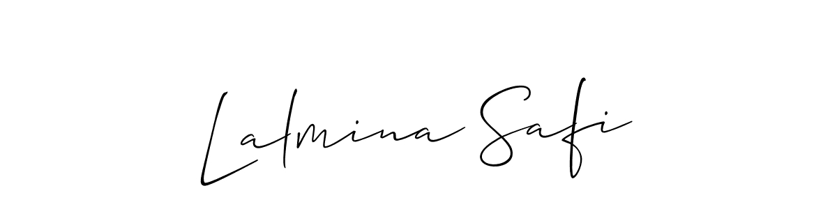 Lalmina Safi stylish signature style. Best Handwritten Sign (Allison_Script) for my name. Handwritten Signature Collection Ideas for my name Lalmina Safi. Lalmina Safi signature style 2 images and pictures png