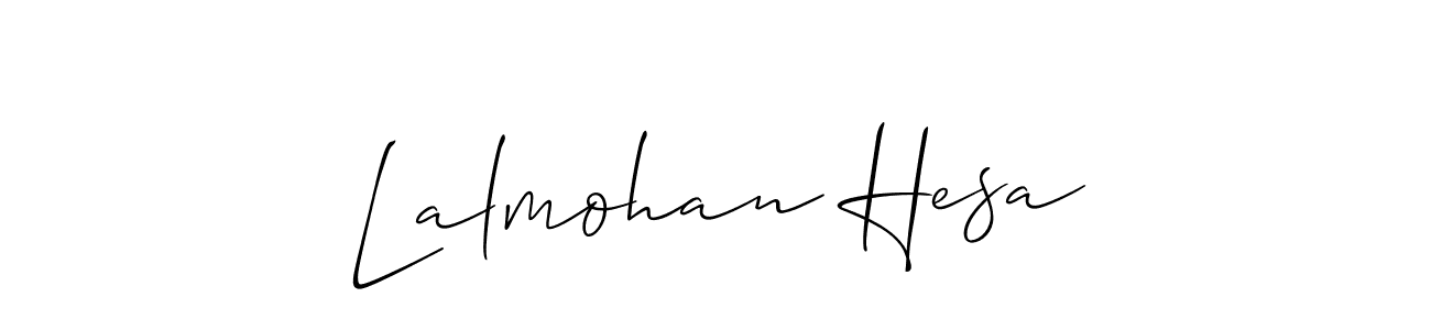 Make a beautiful signature design for name Lalmohan Hesa. With this signature (Allison_Script) style, you can create a handwritten signature for free. Lalmohan Hesa signature style 2 images and pictures png