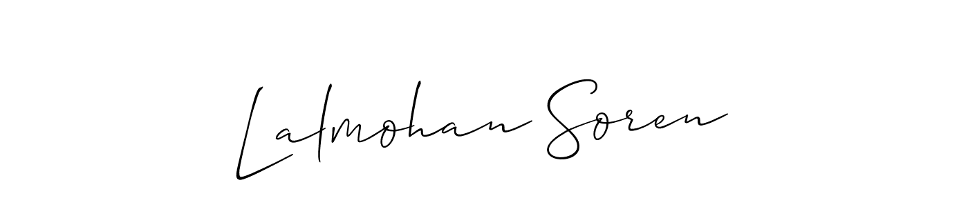 Also You can easily find your signature by using the search form. We will create Lalmohan Soren name handwritten signature images for you free of cost using Allison_Script sign style. Lalmohan Soren signature style 2 images and pictures png