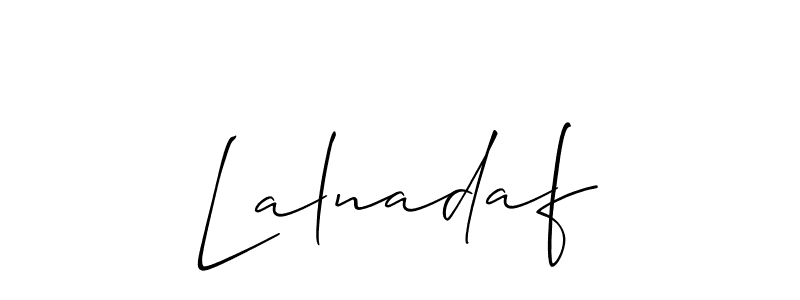 Once you've used our free online signature maker to create your best signature Allison_Script style, it's time to enjoy all of the benefits that Lalnadaf name signing documents. Lalnadaf signature style 2 images and pictures png