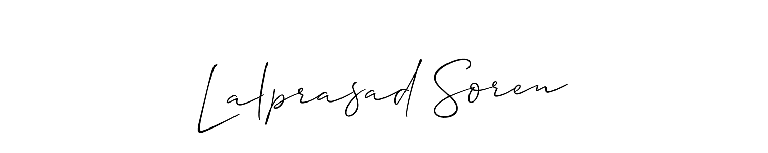 Lalprasad Soren stylish signature style. Best Handwritten Sign (Allison_Script) for my name. Handwritten Signature Collection Ideas for my name Lalprasad Soren. Lalprasad Soren signature style 2 images and pictures png