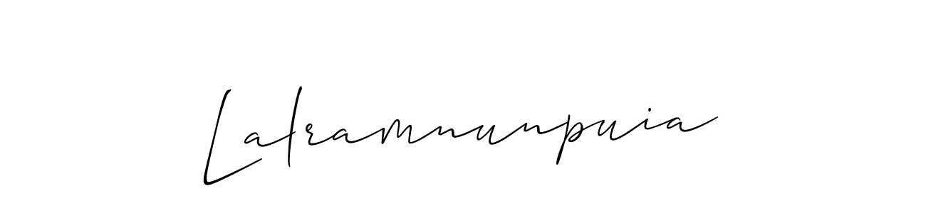 Lalramnunpuia stylish signature style. Best Handwritten Sign (Allison_Script) for my name. Handwritten Signature Collection Ideas for my name Lalramnunpuia. Lalramnunpuia signature style 2 images and pictures png