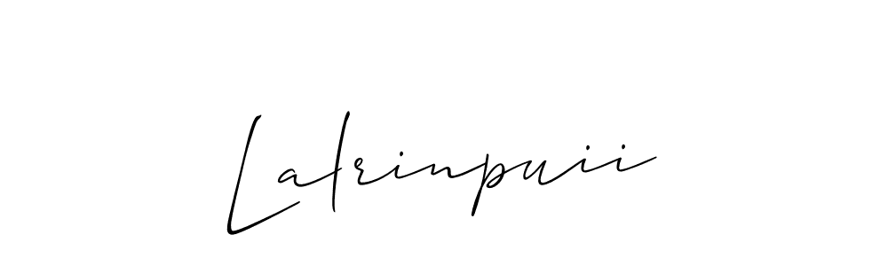 Create a beautiful signature design for name Lalrinpuii. With this signature (Allison_Script) fonts, you can make a handwritten signature for free. Lalrinpuii signature style 2 images and pictures png