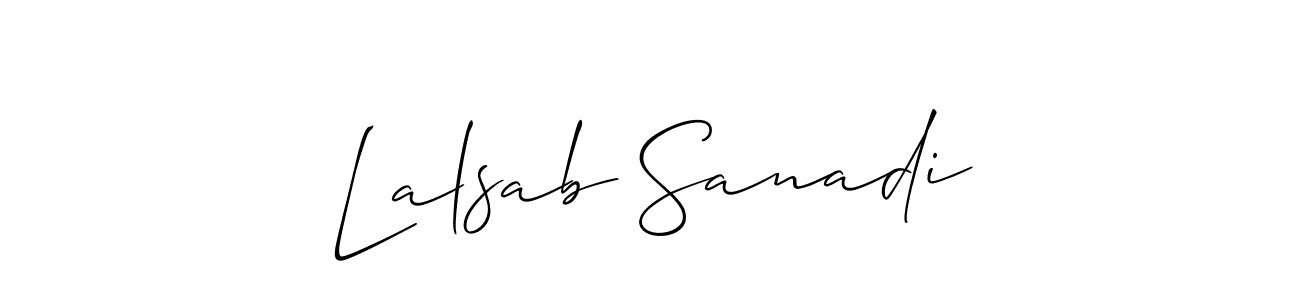 Once you've used our free online signature maker to create your best signature Allison_Script style, it's time to enjoy all of the benefits that Lalsab Sanadi name signing documents. Lalsab Sanadi signature style 2 images and pictures png