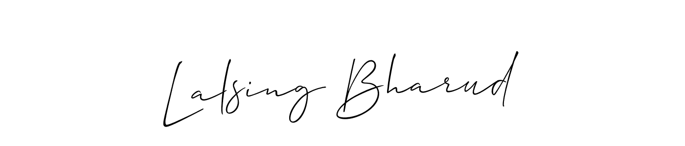 if you are searching for the best signature style for your name Lalsing Bharud. so please give up your signature search. here we have designed multiple signature styles  using Allison_Script. Lalsing Bharud signature style 2 images and pictures png