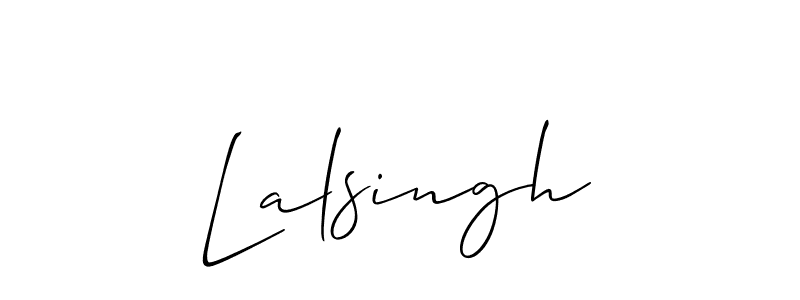 Allison_Script is a professional signature style that is perfect for those who want to add a touch of class to their signature. It is also a great choice for those who want to make their signature more unique. Get Lalsingh name to fancy signature for free. Lalsingh signature style 2 images and pictures png