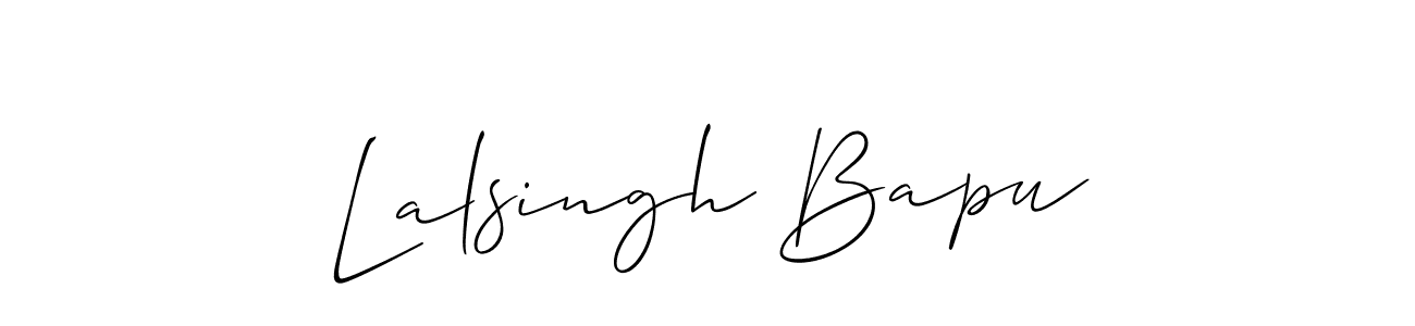 Design your own signature with our free online signature maker. With this signature software, you can create a handwritten (Allison_Script) signature for name Lalsingh Bapu. Lalsingh Bapu signature style 2 images and pictures png