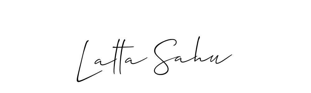 Similarly Allison_Script is the best handwritten signature design. Signature creator online .You can use it as an online autograph creator for name Lalta Sahu. Lalta Sahu signature style 2 images and pictures png