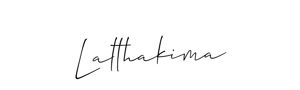 How to make Lalthakima signature? Allison_Script is a professional autograph style. Create handwritten signature for Lalthakima name. Lalthakima signature style 2 images and pictures png