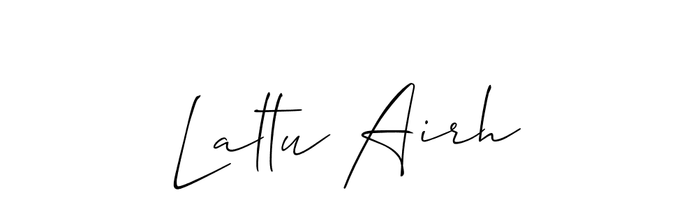 Make a beautiful signature design for name Laltu Airh. With this signature (Allison_Script) style, you can create a handwritten signature for free. Laltu Airh signature style 2 images and pictures png