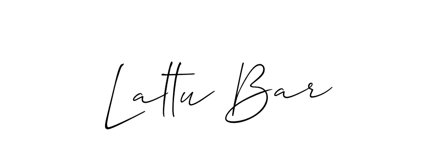 How to make Laltu Bar name signature. Use Allison_Script style for creating short signs online. This is the latest handwritten sign. Laltu Bar signature style 2 images and pictures png