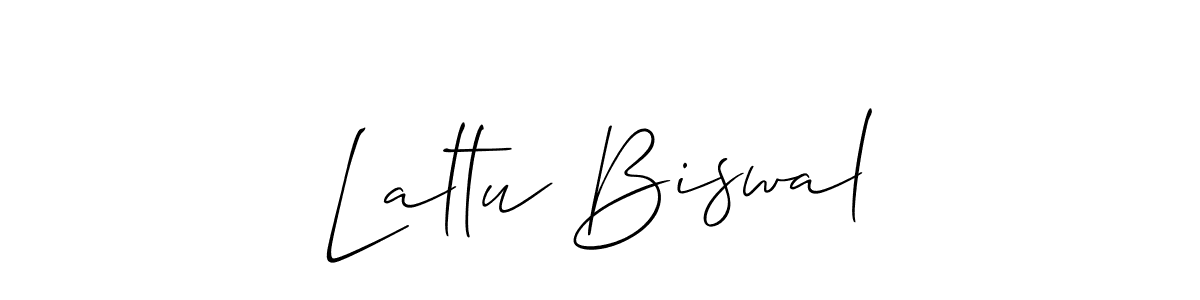 How to make Laltu Biswal signature? Allison_Script is a professional autograph style. Create handwritten signature for Laltu Biswal name. Laltu Biswal signature style 2 images and pictures png