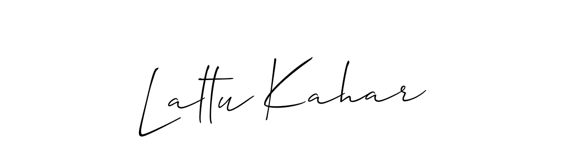 How to make Laltu Kahar name signature. Use Allison_Script style for creating short signs online. This is the latest handwritten sign. Laltu Kahar signature style 2 images and pictures png