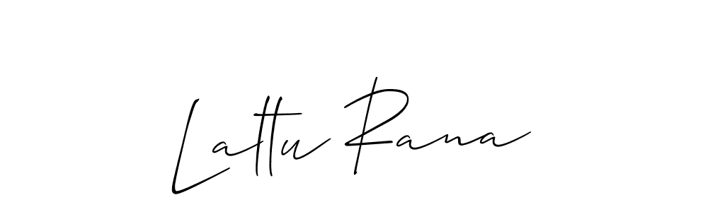 How to make Laltu Rana signature? Allison_Script is a professional autograph style. Create handwritten signature for Laltu Rana name. Laltu Rana signature style 2 images and pictures png