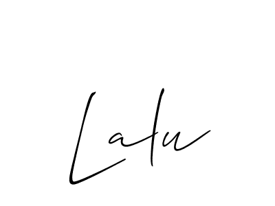 You should practise on your own different ways (Allison_Script) to write your name (Lalu) in signature. don't let someone else do it for you. Lalu signature style 2 images and pictures png