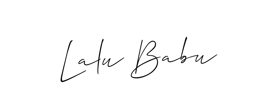 How to make Lalu Babu name signature. Use Allison_Script style for creating short signs online. This is the latest handwritten sign. Lalu Babu signature style 2 images and pictures png