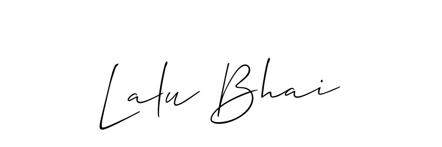 Make a beautiful signature design for name Lalu Bhai. With this signature (Allison_Script) style, you can create a handwritten signature for free. Lalu Bhai signature style 2 images and pictures png