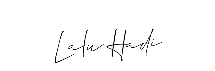 You can use this online signature creator to create a handwritten signature for the name Lalu Hadi. This is the best online autograph maker. Lalu Hadi signature style 2 images and pictures png