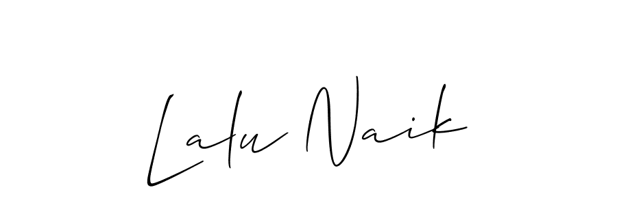 How to make Lalu Naik name signature. Use Allison_Script style for creating short signs online. This is the latest handwritten sign. Lalu Naik signature style 2 images and pictures png