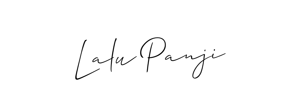 Create a beautiful signature design for name Lalu Panji. With this signature (Allison_Script) fonts, you can make a handwritten signature for free. Lalu Panji signature style 2 images and pictures png