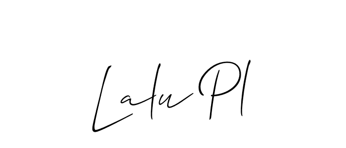 Use a signature maker to create a handwritten signature online. With this signature software, you can design (Allison_Script) your own signature for name Lalu Pl. Lalu Pl signature style 2 images and pictures png