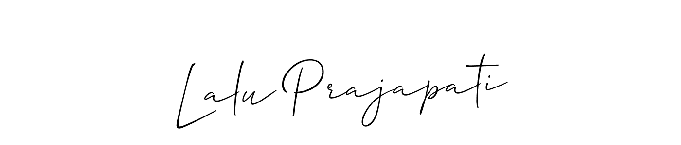 How to make Lalu Prajapati signature? Allison_Script is a professional autograph style. Create handwritten signature for Lalu Prajapati name. Lalu Prajapati signature style 2 images and pictures png