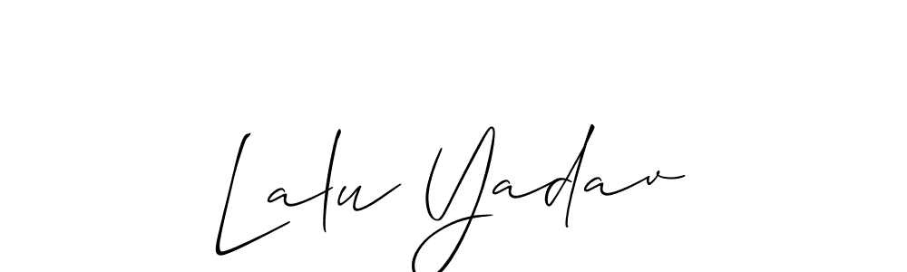 Lalu Yadav stylish signature style. Best Handwritten Sign (Allison_Script) for my name. Handwritten Signature Collection Ideas for my name Lalu Yadav. Lalu Yadav signature style 2 images and pictures png