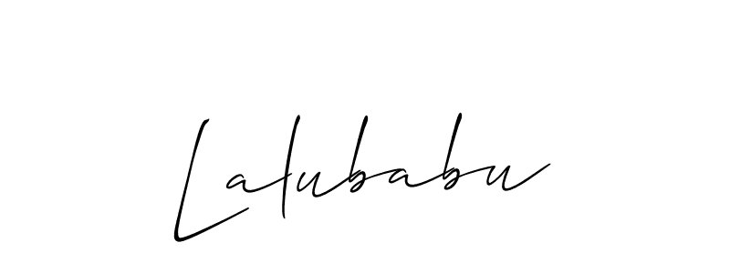 How to make Lalubabu name signature. Use Allison_Script style for creating short signs online. This is the latest handwritten sign. Lalubabu signature style 2 images and pictures png