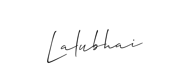 Similarly Allison_Script is the best handwritten signature design. Signature creator online .You can use it as an online autograph creator for name Lalubhai. Lalubhai signature style 2 images and pictures png