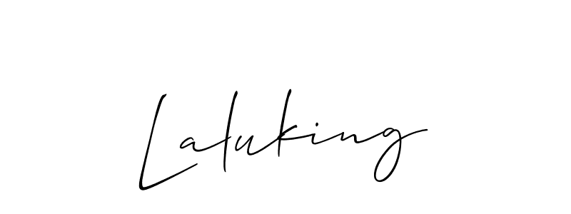 Similarly Allison_Script is the best handwritten signature design. Signature creator online .You can use it as an online autograph creator for name Laluking. Laluking signature style 2 images and pictures png